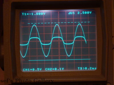 Eingang 0,00db, R15(Poti) fehlt, f=1,00kHz
